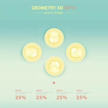 Set of paper charts for a presentation of numerical data. Vector infographics Stock-Illustration