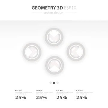 Set of paper charts for a presentation of numerical data. Vector infographics Stock Illustration