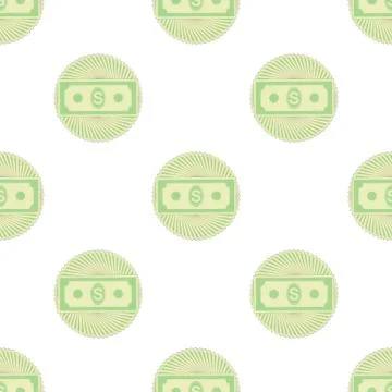 Set of Paper Dollars Seamless Pattern イラスト素材