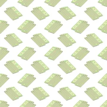 Set of Paper Dollars Seamless Pattern Stockillustratie