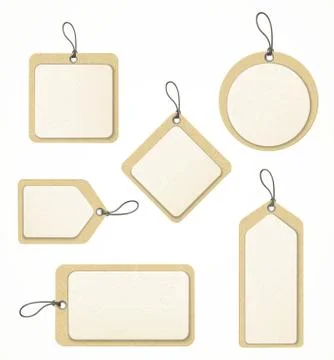 Set of paper labels Illustrazione stock