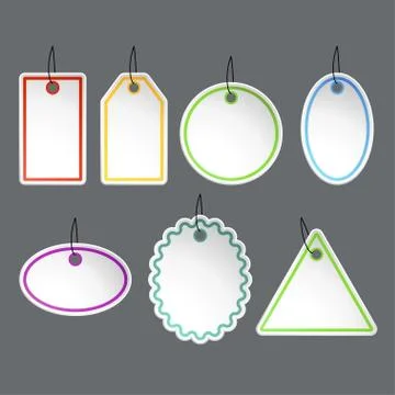 Set of paper labels Stock Illustration