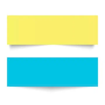 Set of paper sheets pin on translucent sticky tape with shadow isolated.  Vector Stock Illustration