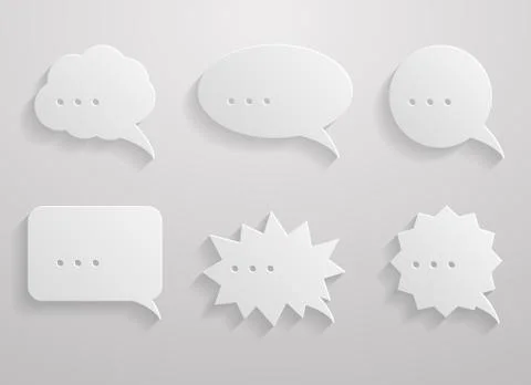 Set of paper speech bubbles イラスト素材