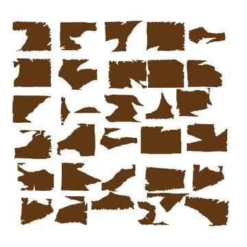 Set of paper torn pieces of paper Stock Illustration
