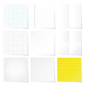 Set of papers background vector Stock Illustration
