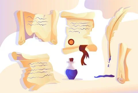 Set of papers Stock Illustration