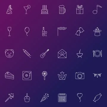Set of party icons Stock-Illustration