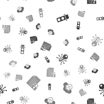 Set Password protection, Cloud and shield, Smart key and Document lock on Stock Illustration