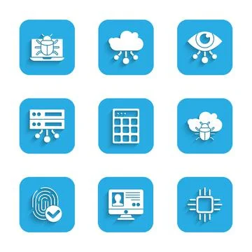Set Password protection, Create account screen, Processor with microcircuits CPU Illustrazione stock