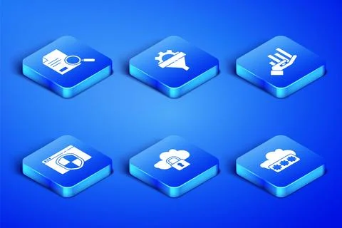 Set Password protection, Document with search, Cloud computing lock, Browse.. イラスト素材