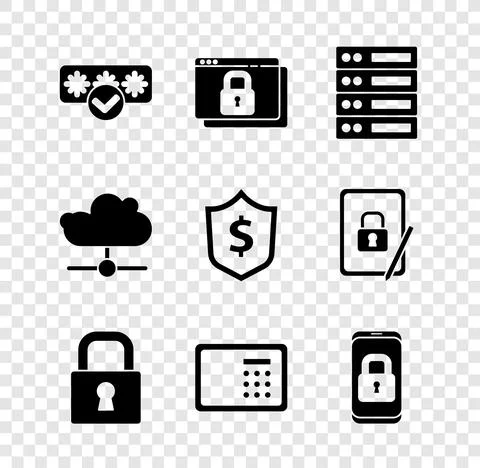 Set Password protection, Secure your site with HTTPS, SSL, Server, Data, Web Illustration