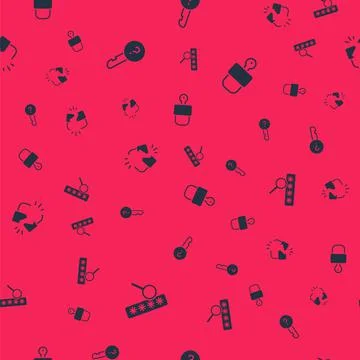 Set Password protection, Undefined key, Broken cracked lock and Lock and on Stock Illustration