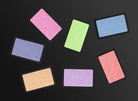 Set of pastel eyeshadows on black background Фото