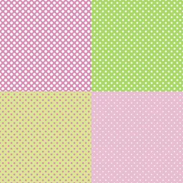 Set of pastel seamless patterns with dots. Set of pastel seamless patterns... Stock Photos