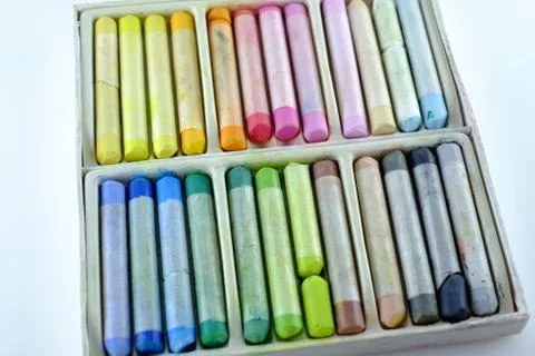 A set of pastels Stock Photos