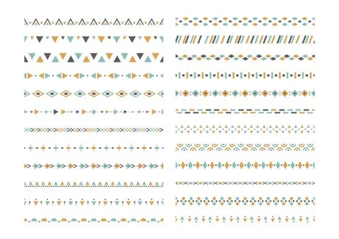 Set of Pattern Border Designs Illustrazione stock