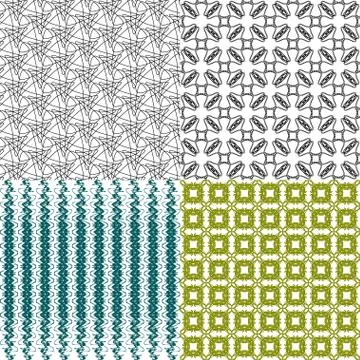 Set of  pattern. Modern stylish texture. Repeating abstract background. Illustrazione stock
