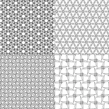Set of  pattern. Modern stylish texture. Repeating abstract background. Illustrazione stock