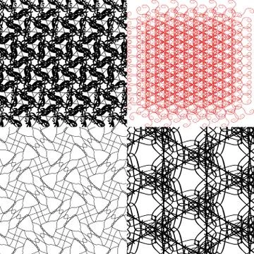 Set of  pattern. Modern stylish texture. Repeating abstract background. イラスト素材