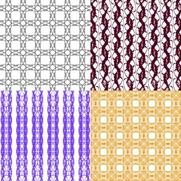 Set of  pattern. Modern stylish texture. Repeating abstract background. Illustrazione stock