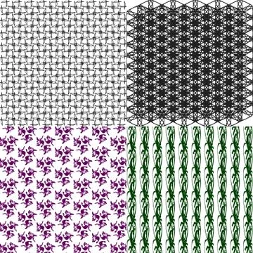 Set of  pattern. Modern stylish texture. Repeating abstract background. Illustrazione stock