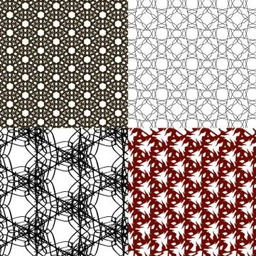 Set of  pattern. Modern stylish texture. Repeating abstract background. Illustrazione stock