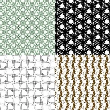 Set of  pattern. Modern stylish texture. Repeating abstract background. Illustrazione stock