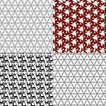 Set of  pattern. Modern stylish texture. Repeating abstract background. Illustrazione stock