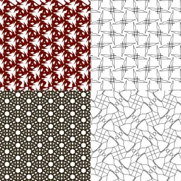 Set of  pattern. Modern stylish texture. Repeating abstract background. Illustrazione stock