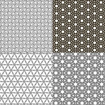 Set of  pattern. Modern stylish texture. Repeating abstract background. イラスト素材
