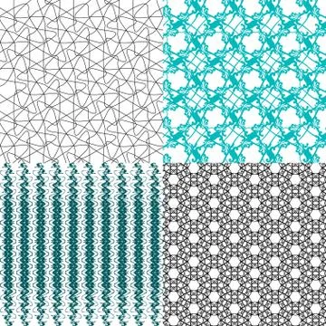 Set of  pattern. Modern stylish texture. Repeating abstract background. 库存插图