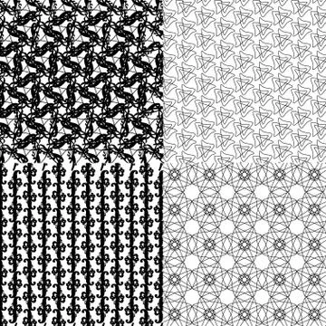 Set of  pattern. Modern stylish texture. Repeating abstract background. Illustrazione stock