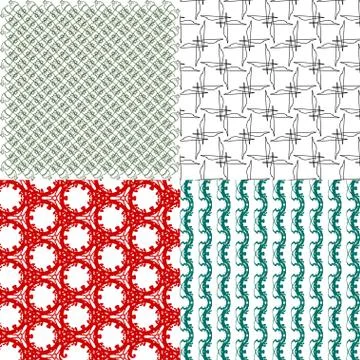 Set of  pattern. Modern stylish texture. Repeating abstract background. Illustrazione stock