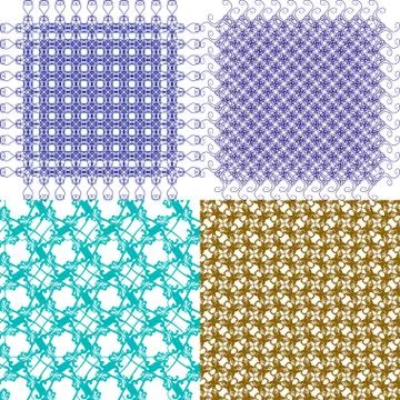 Set of  pattern. Modern stylish texture. Repeating abstract background. Illustrazione stock