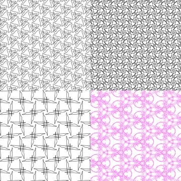 Set of  pattern. Modern stylish texture. Repeating abstract background. Stockillustratie