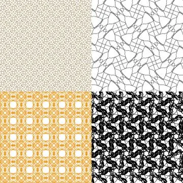 Set of  pattern. Modern stylish texture. Repeating abstract background. Illustrazione stock