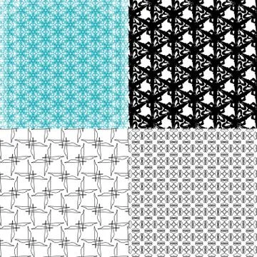 Set of  pattern. Modern stylish texture. Repeating abstract background. Illustrazione stock