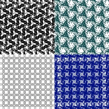Set of  pattern. Modern stylish texture. Repeating abstract background. Illustrazione stock