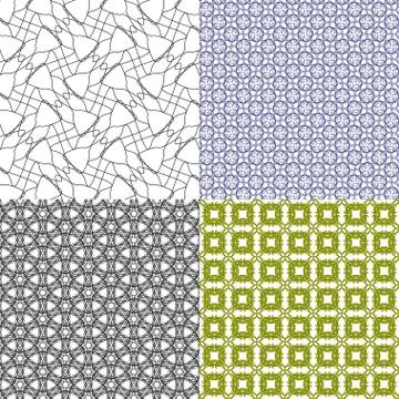 Set of  pattern. Modern stylish texture. Repeating abstract background. Illustrazione stock