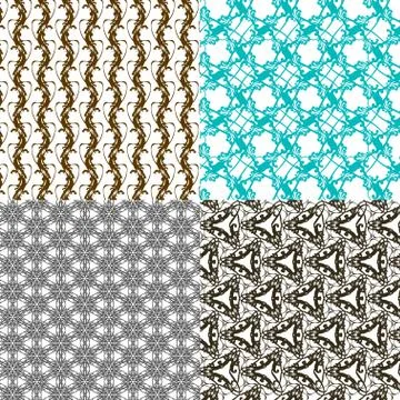 Set of  pattern. Modern stylish texture. Repeating abstract background. 스톡 일러스트