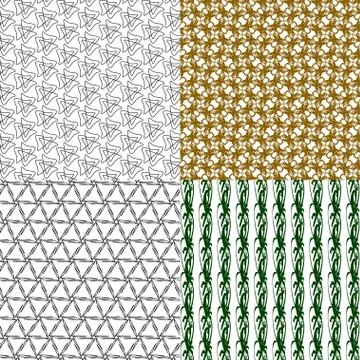 Set of  pattern. Modern stylish texture. Repeating abstract background. 스톡 일러스트