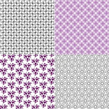 Set of  pattern. Modern stylish texture. Repeating abstract background. Illustrazione stock