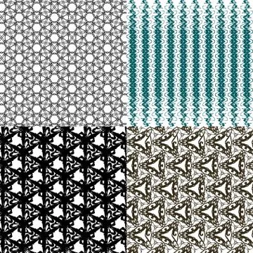 Set of  pattern. Modern stylish texture. Repeating abstract background. Stock Illustration