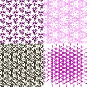 Set of  pattern. Modern stylish texture. Repeating abstract background. Illustrazione stock