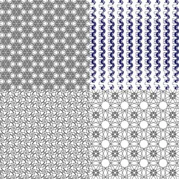 Set of  pattern. Modern stylish texture. Repeating abstract background. Stock Illustration