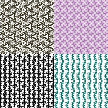 Set of  pattern. Modern stylish texture. Repeating abstract background. Illustrazione stock
