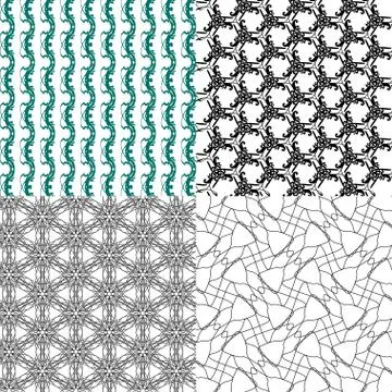 Set of  pattern. Modern stylish texture. Repeating abstract background. Stockillustratie