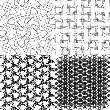 Set of  pattern. Modern stylish texture. Repeating abstract background. Illustrazione stock