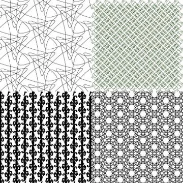 Set of  pattern. Modern stylish texture. Repeating abstract background. Stock Illustration
